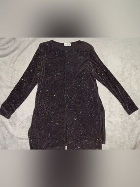 DCI Black Sparkle Longline Jacket